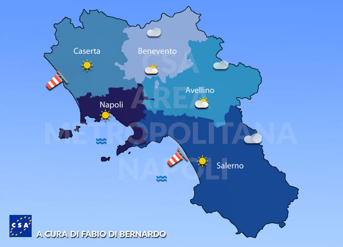 Previsioni Campania 22/01/2022 – 23/01/2022 Sabato e Domenica – CSA Meteo
