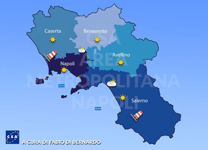 Previsioni Campania 12/05/2022 e 13/05/2022  Giovedì e Venerdì – CSA Meteo/