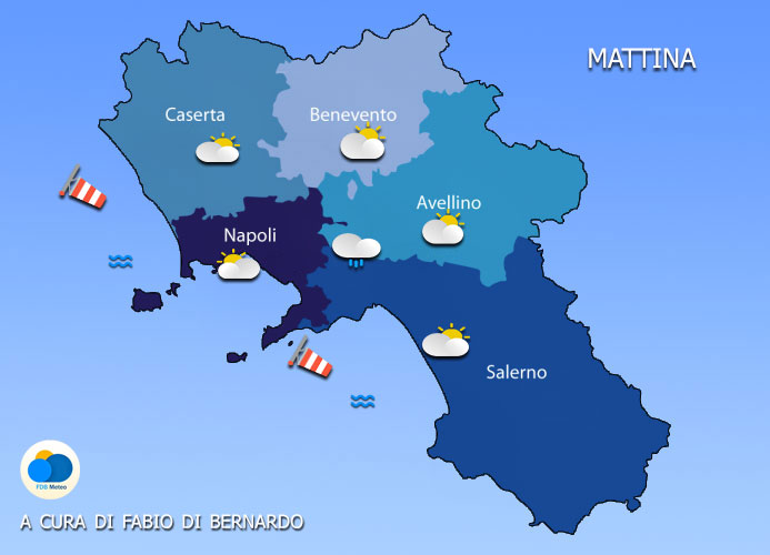 Previsioni Campania 07/08/2023 – LUNEDI’ – CSA Meteo