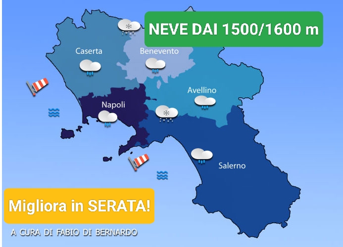 Previsioni Campania 05/12/2023 – MARTEDI’ –  CSA Meteo