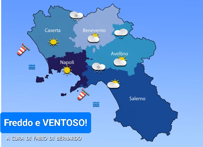 Previsioni Campania 15/12/2023 – VENERDI’ –  CSA Meteo