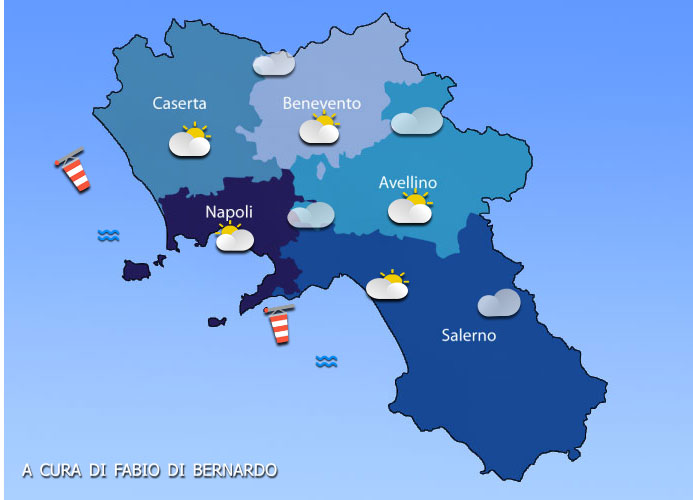 Previsioni Campania 12/01/2024 – VENERDI’ – CSA Meteo