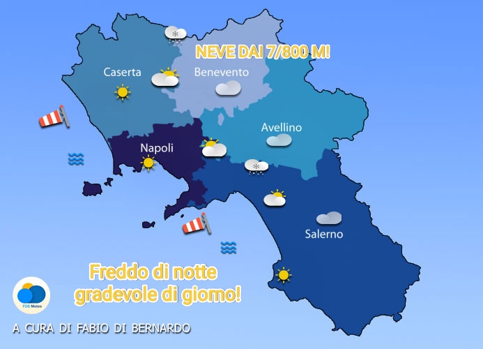 PREVISIONI CAMPANIA 18/03/2025 – MARTEDI’ – CSA METEO