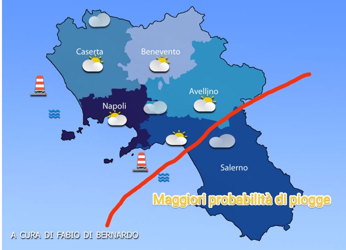PREVISIONI CAMPANIA 25/03/2025 – MARTEDI’ – CSA METEO