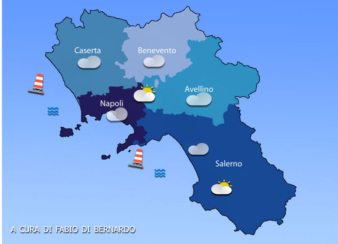 PREVISIONI CAMPANIA 14/04/2025 – LUNEDI’ – CSA METEO