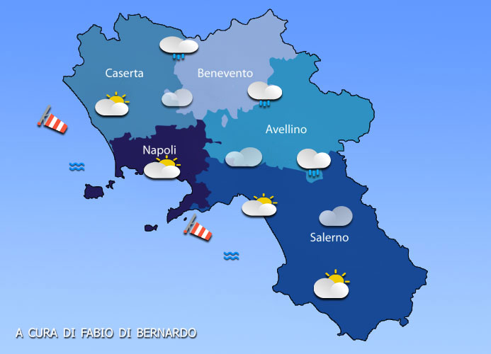 PREVISIONI CAMPANIA 25 APRILE – VENERDI’ – CSA METEO