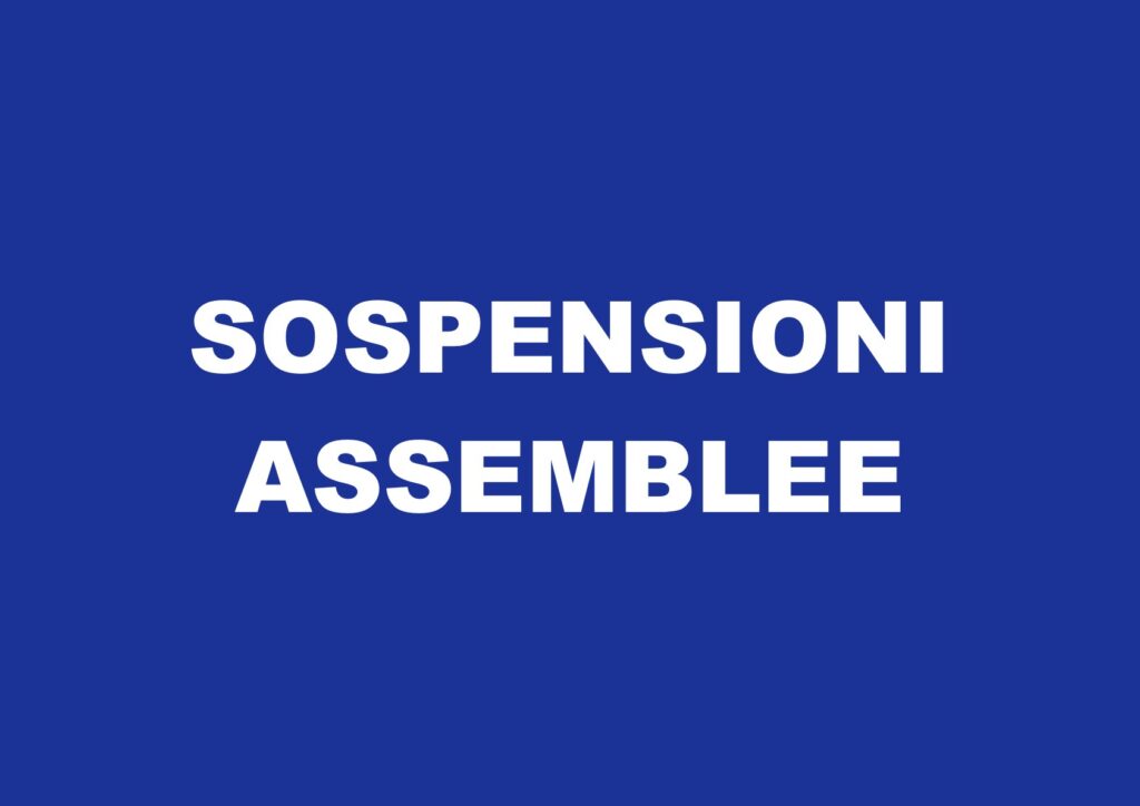 SOSPENSIONE ASSEMBLEE PM