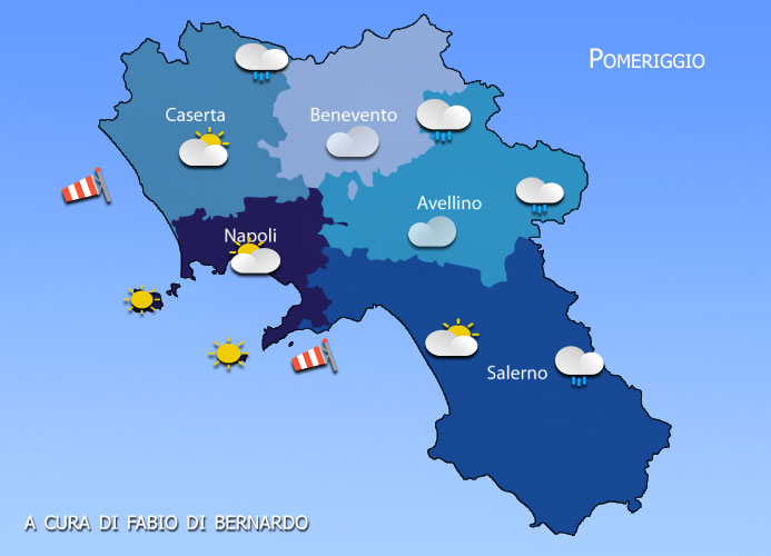 PREVISIONI CAMPANIA 17 GIUGNO 2025 – MARTEDI’ – CSA METEO