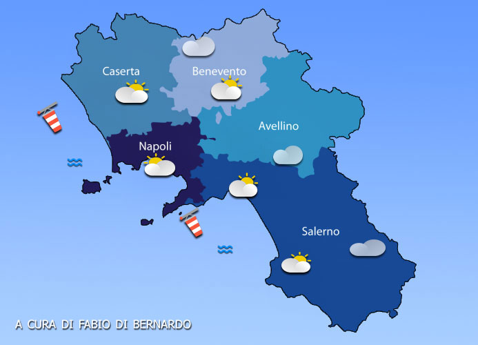 PREVISIONI CAMPANIA 27 LUGLIO 2025 – DOMENICA – CSA METEO
