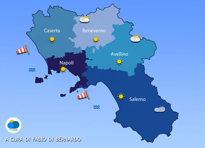 PREVISIONI CAMPANIA 11/12 LUGLIO 2025 – VENERDI’ E SABATO– CSA METEO