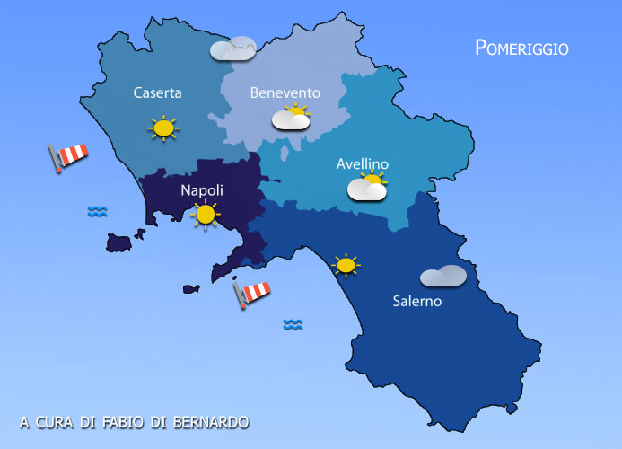 PREVISIONI CAMPANIA 12/13 AGOSTO 2025 – MARTEDI’  E MERCOLEDI’ – CSA METEO