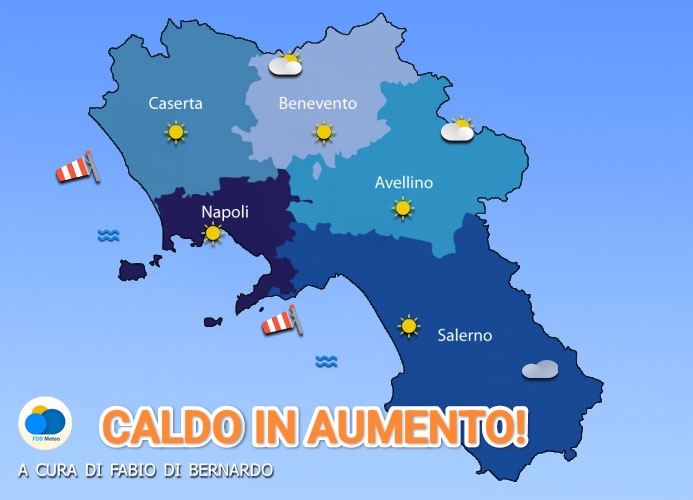 PREVISIONI CAMPANIA 08/10 AGOSTO 2025 – VENERDI’/DOMENICA – CSA METEO