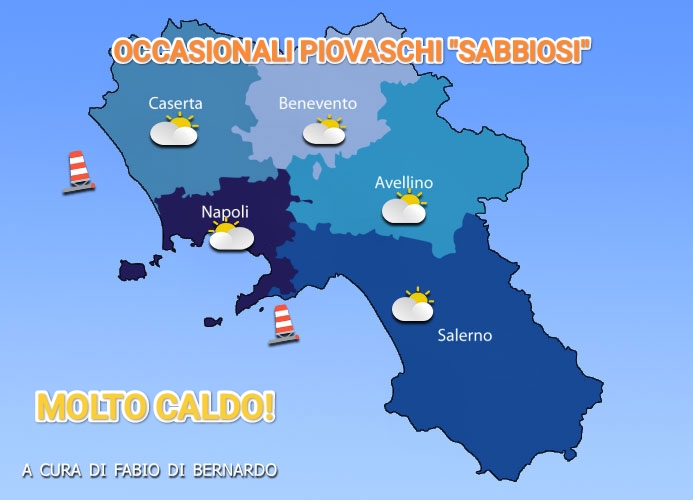 PREVISIONI CAMPANIA  28 AGOSTO 2025 – GIOVEDI’ – CSA METEO