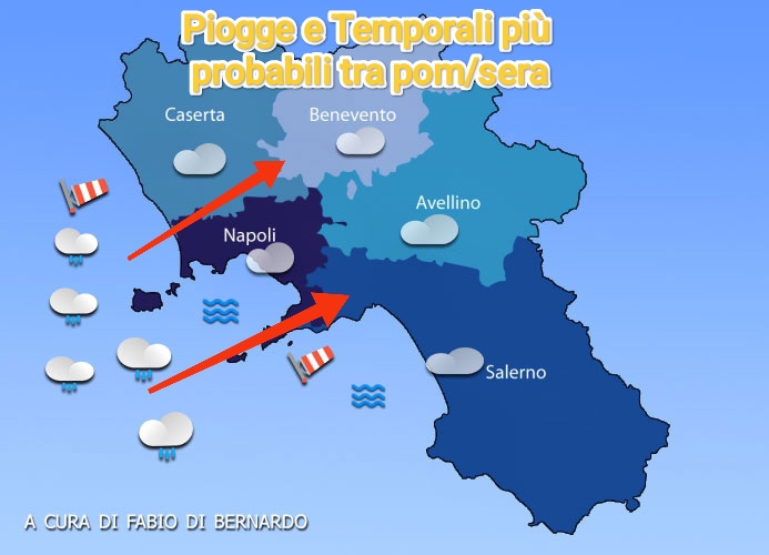 PREVISIONI CAMPANIA  10 SETTEMBRE 2025 – MERCOLEDI’ – CSA METEO