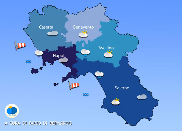PREVISIONI CAMPANIA  23 SETTEMBRE 2025 – MARTEDI’ – CSA METEO