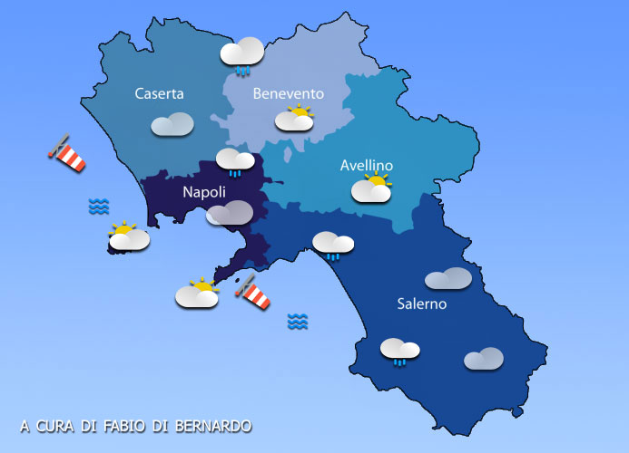 PREVISIONI CAMPANIA  22 OTTOBRE 2025 – MERCOLEDI’ – CSA METEO