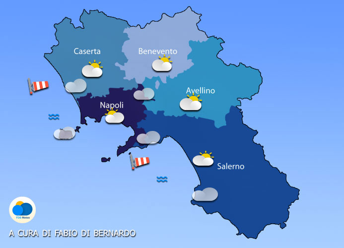 PREVISIONI CAMPANIA  14 OTTOBRE 2025 – MARTEDI’ – CSA METEO