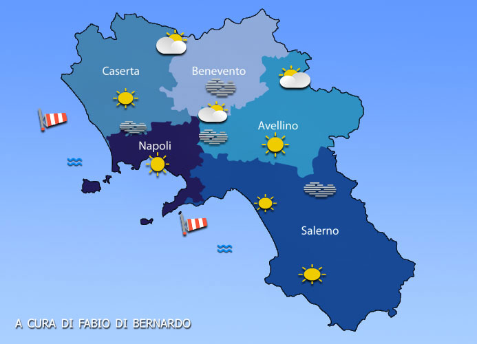 PREVISIONI CAMPANIA  19 OTTOBRE 2025 – DOMENICA– CSA METEO