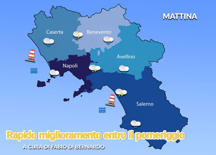 PREVISIONI CAMPANIA  5 OTTOBRE 2025 – DOMENICA – CSA METEO