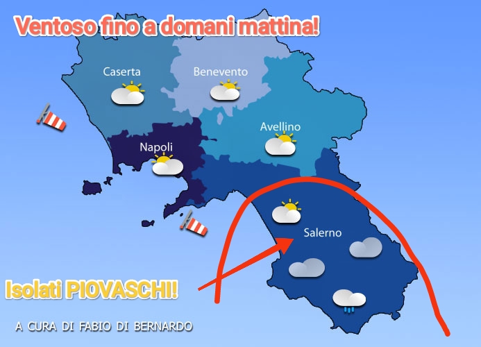PREVISIONI CAMPANIA  24 OTTOBRE 2025 – VENERDI’ – CSA METEO