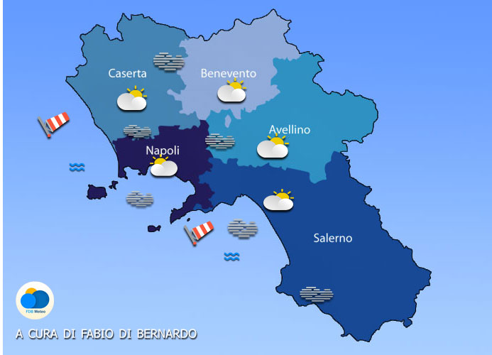 PREVISIONI CAMPANIA  14 E 15 NOVEMBRE 2025 – VENERDI’ E SABATO – CSA METEO