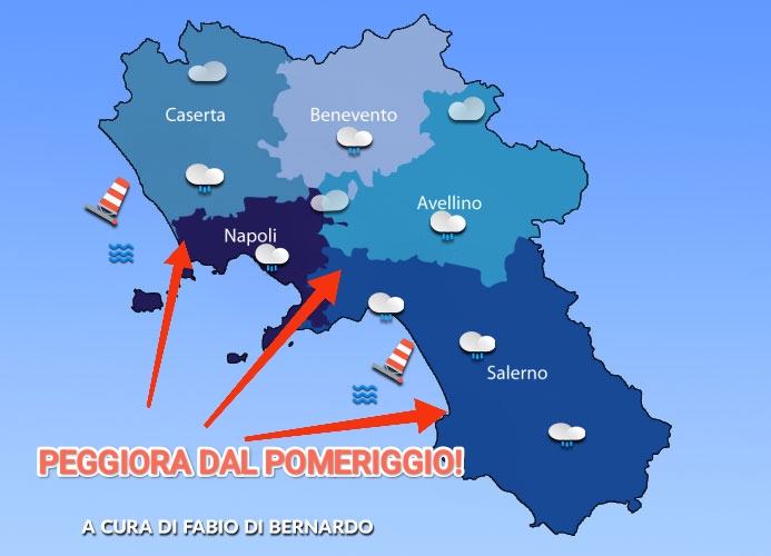 PREVISIONI CAMPANIA  20 NOVEMBRE 2025 – GIOVEDI’ – CSA METEO