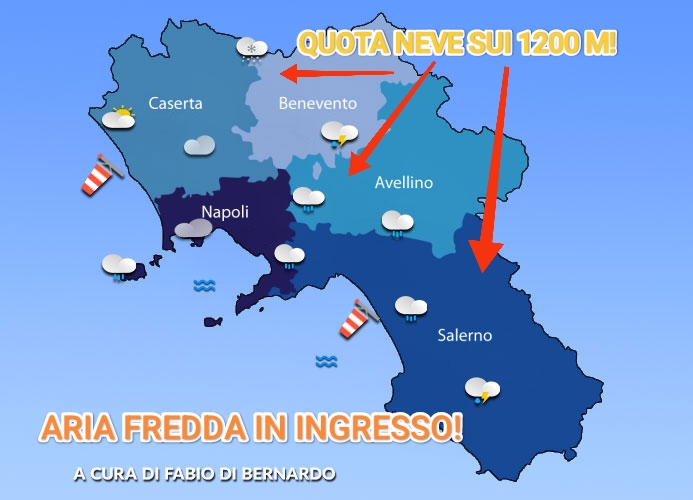 PREVISIONI CAMPANIA  21 NOVEMBRE 2025 – VENERDI’ – CSA METEO